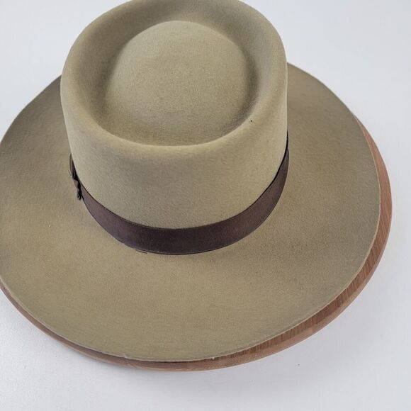 Dobbs Fifth Ave New York Mahoney Tan Beige Wool Men's Hat Sz 7 Fedora Dapper USA - Picture 8 of 16